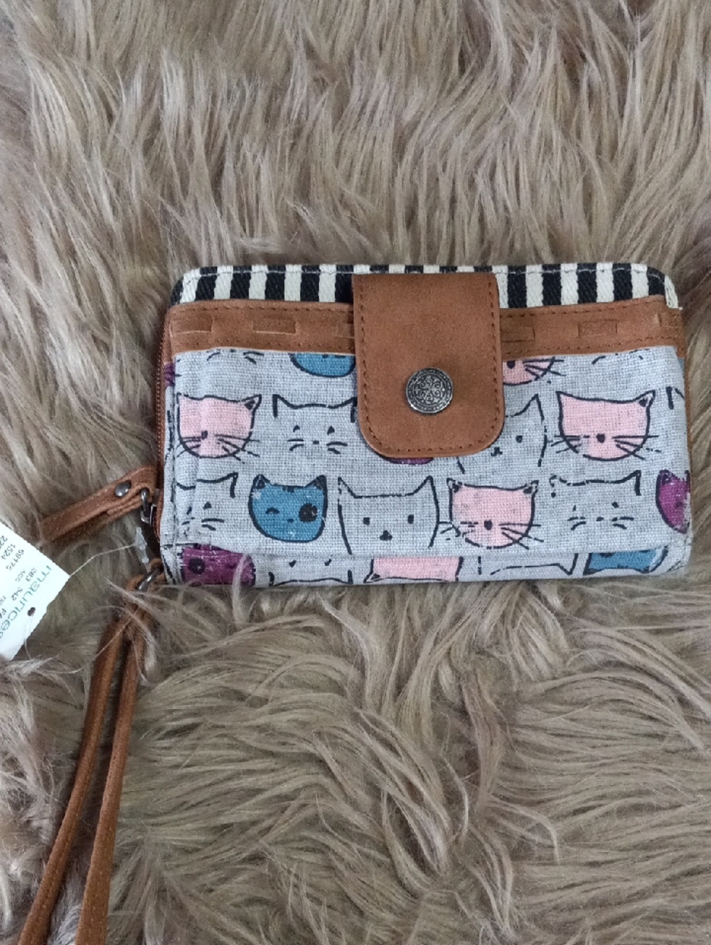 Maurices Brown-Trim Card Wallet with Black Interior